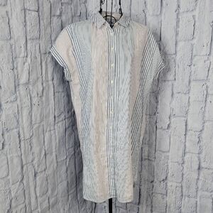 Madewell‎ Central Shirtdress in Rawley Stripes Size Medium